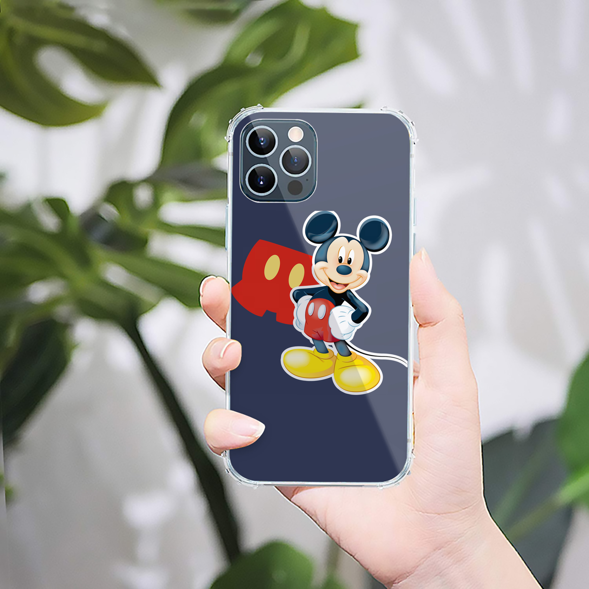 （画像用） ミッキーマウス Mickey Mouse 【iPhone 12シリーズ対応】透明スマホケース（クリアソフトケース）